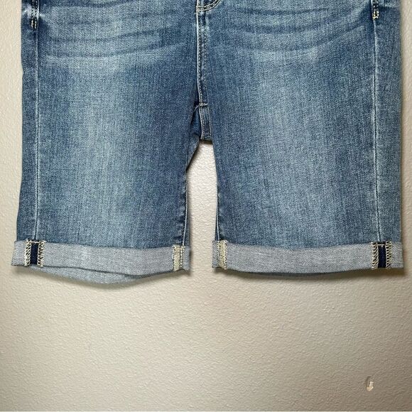 Judy Blue high rise bermuda cuffed midi denim shorts women’s size small - Picture 3 of 7